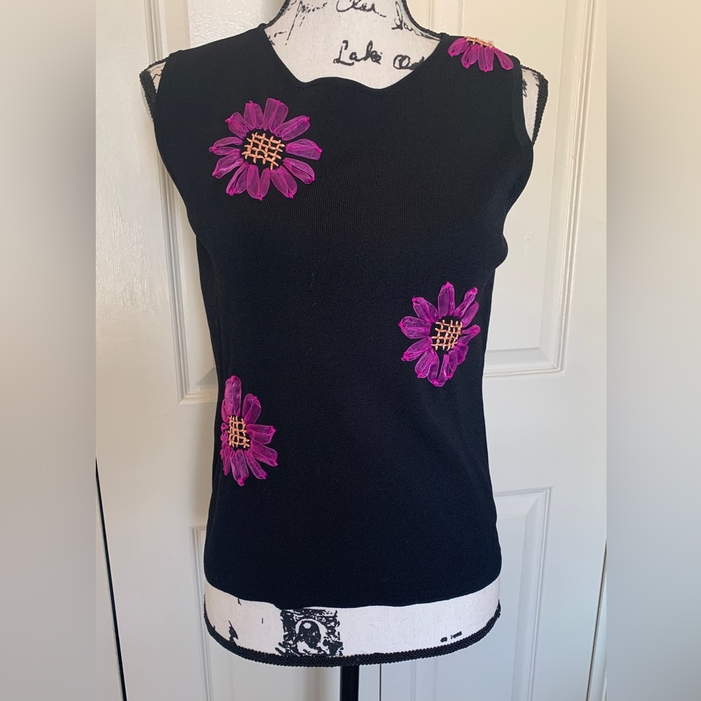 Joseph A. Black Sleeveless Knit Top